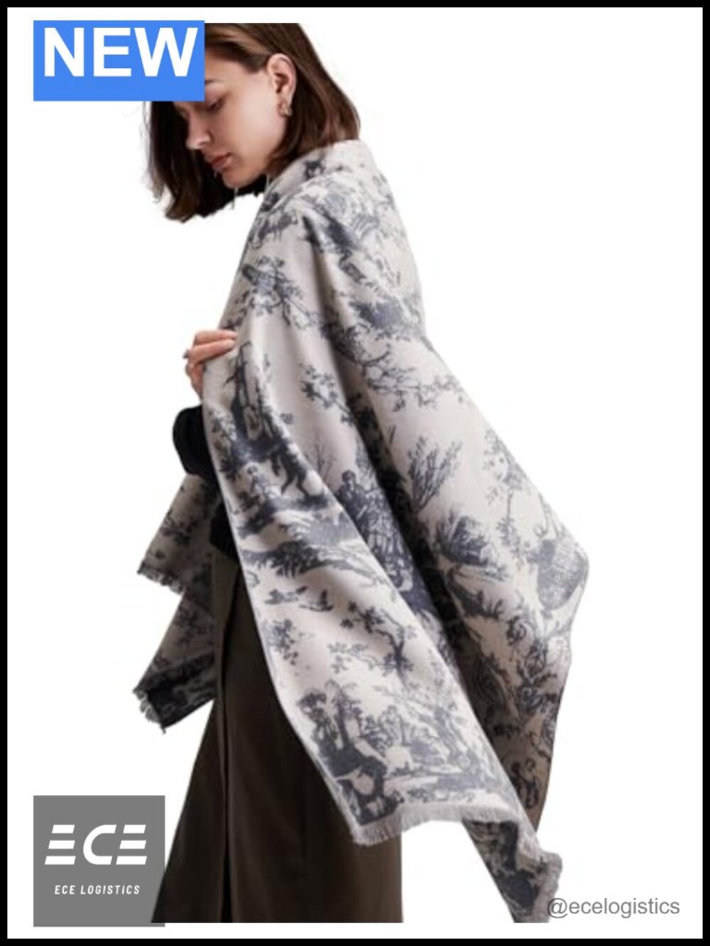 100% Mulberry Silk Wrap Women 71x24 Jacquard Reversible Shawl